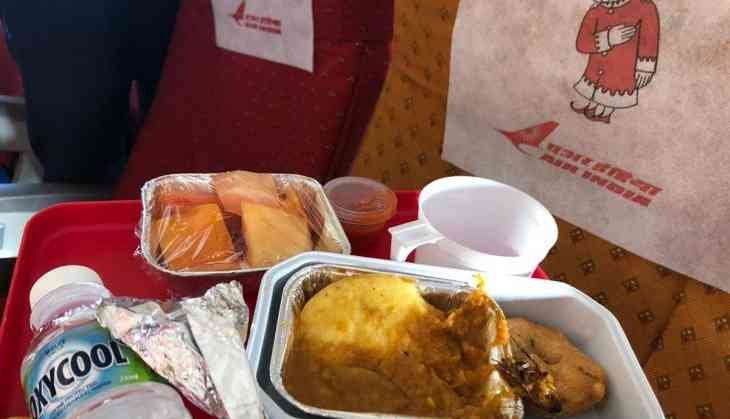 Cockroach in Air India food
