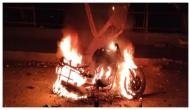 52-year-old auto-rickshaw driver sets 7 bike on fire
