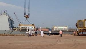 INS Kolkata carrying liquid medical oxygen, oxygen cylinders from Kuwait, Qatar arrives in India