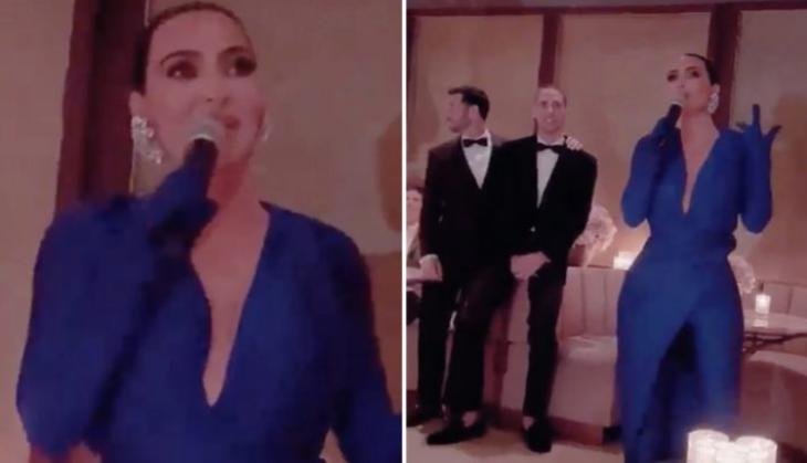 Kim Kardashian cracks failed marriage jokes at friend's pre-wedding party