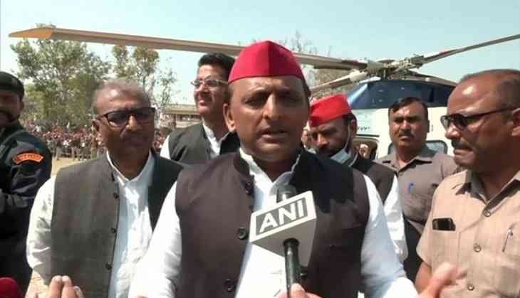 Samajwadi Party chief Akhilesh Yadav while speaking to ANI