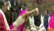 Amit Shah reaches Jharkhand, offers prayer at Baba Baidyanath temple