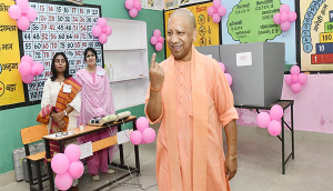 UP urban body elections: CM Yogi casts his vote in Gorakhpur