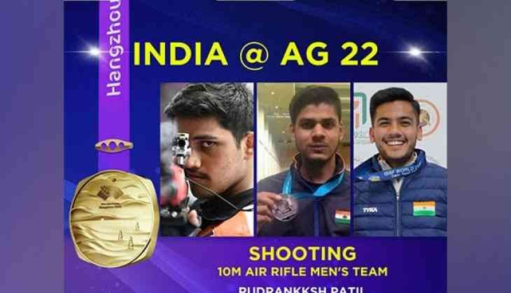 India has captured gold in men's 10 m air rifle shooting