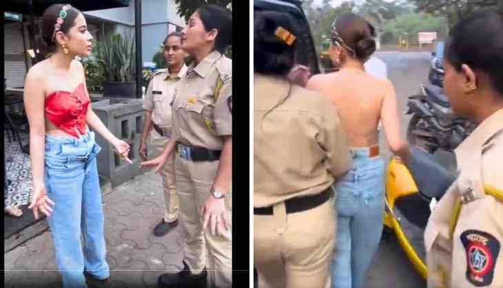 Urfi Javed in Fake Arrest Video
