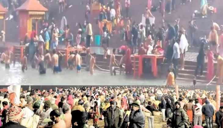 Devotees take holy dip in Ganga on Makar Sankranti