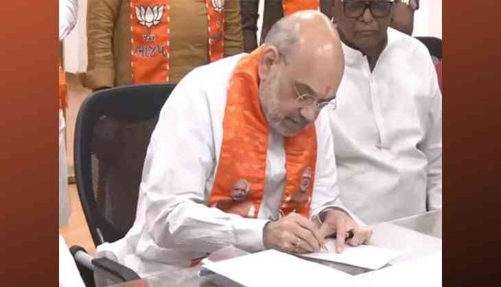 Amit Shah files nomination papers
