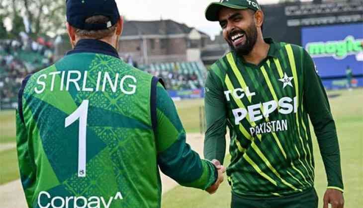 Ireland captain Paul Stirling and Pakistan skipper Babar Azam