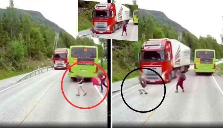 Lorry Driver Saves Boy from Fatal Accident!