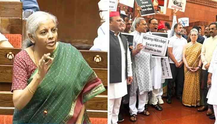 INDIA bloc protests Budget
