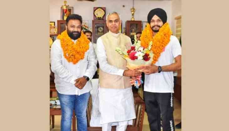Olympic shooter Sarabjot Singh Felicitated on Tuesday