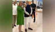 German Development Minister greets PM Modi at 4th Global Renewable Energy Investor's Meet