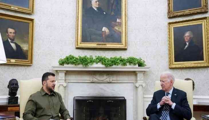 Ukrainian President Volodymyr Zelenskyy, US President Joe Biden