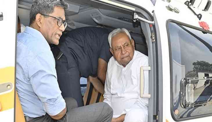 Chief Minister Nitish Kumar inspects relief operations